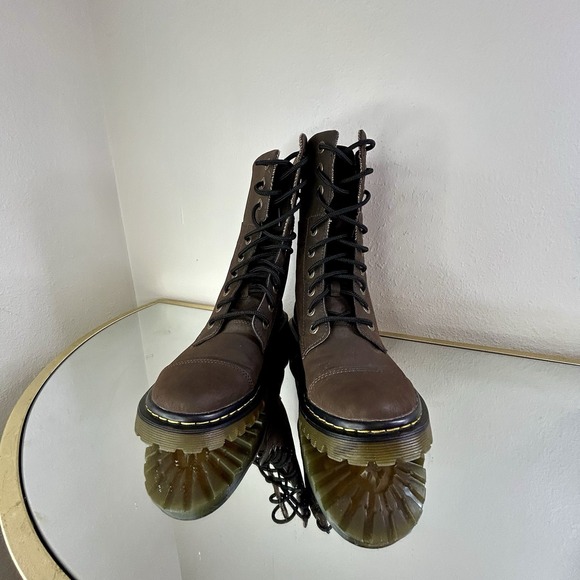 Dr. Martens Aimile Leather Dark Brown Women's Boots Size 7 / UK 5 - Picture 3 of 11